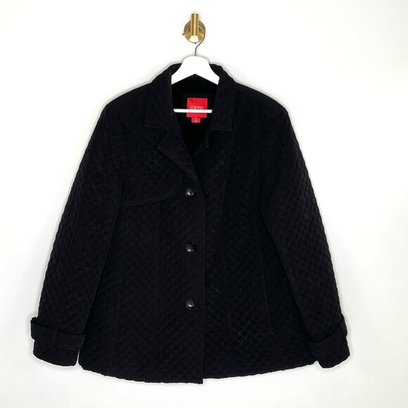 Equestrian Classic | Black Quilted Winter Coat | Size 1X | Ralph Lauren Vibes - Picture 2 of 11